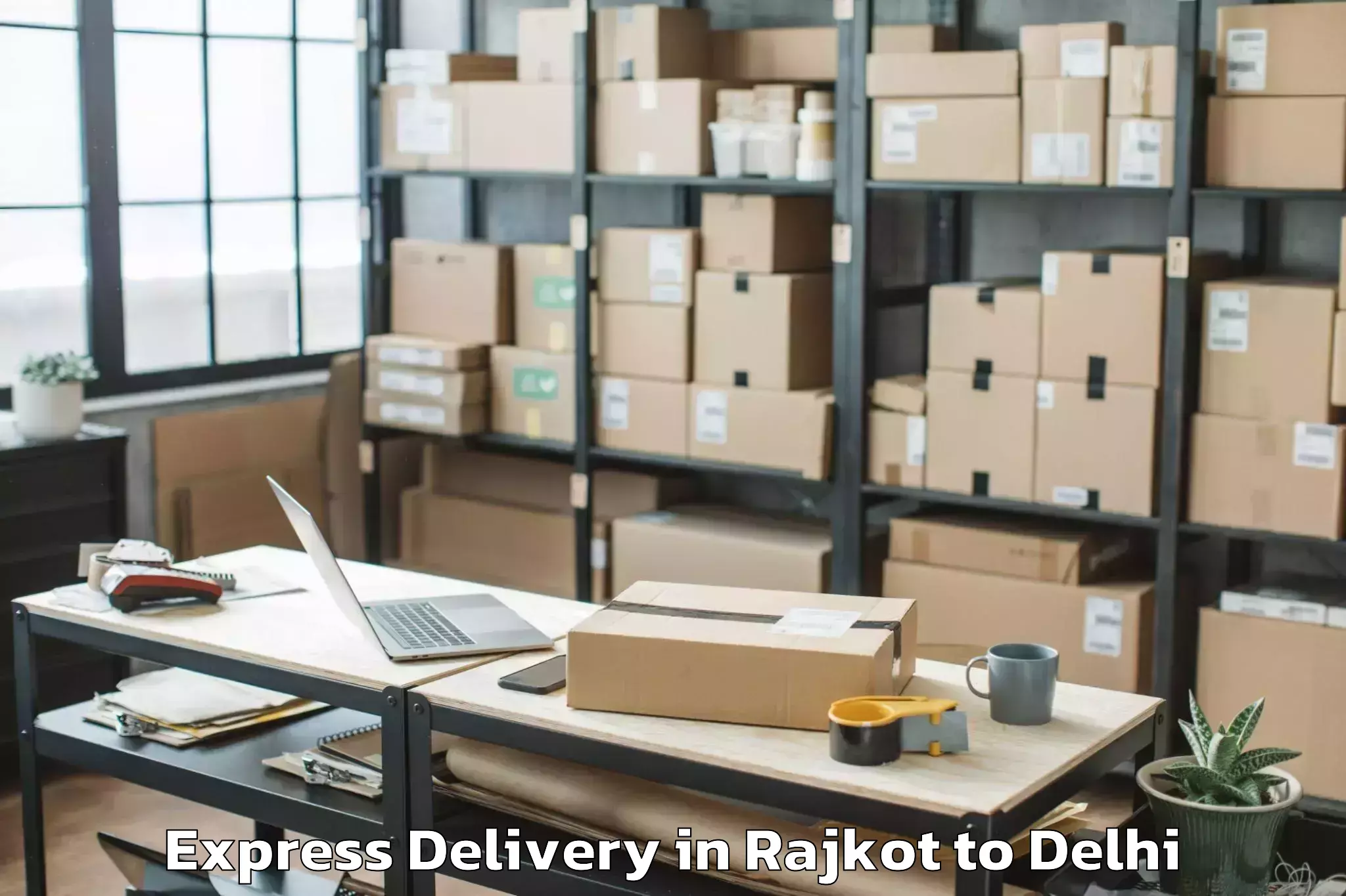 Hassle-Free Rajkot to East Delhi Express Delivery